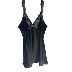 Seductive Babydoll Cinema Etoile Night Gown M Women Black Embroidered‎ Classic